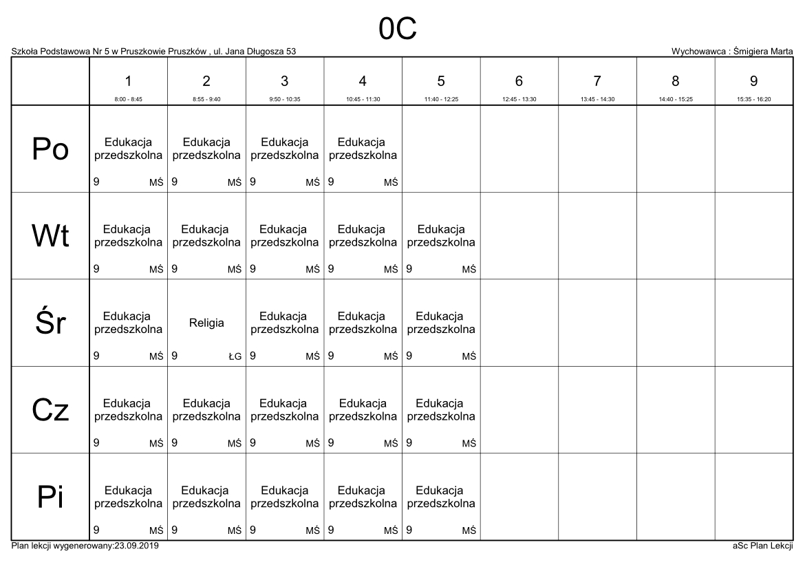 Szkoła Podstawowa Nr 53 Poznań Plan Lekcji www.sp5pruszkow.pl